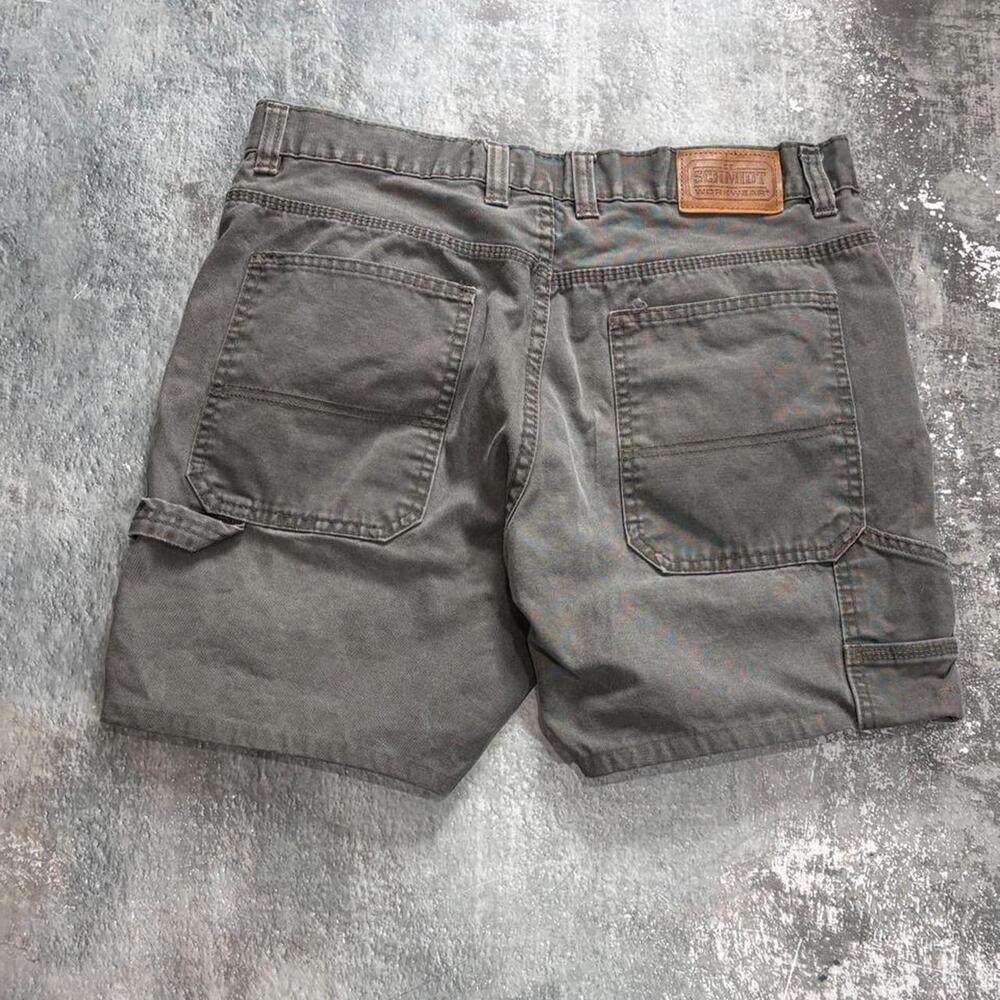 Vintage Schmidt Workwear Charcoal Grey Carpenter Shorts! Size 34